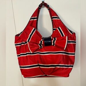 Kate Spade Adorable Bow Accent Purse- Red/White/Blue Fun Summer Bag-  EUC!